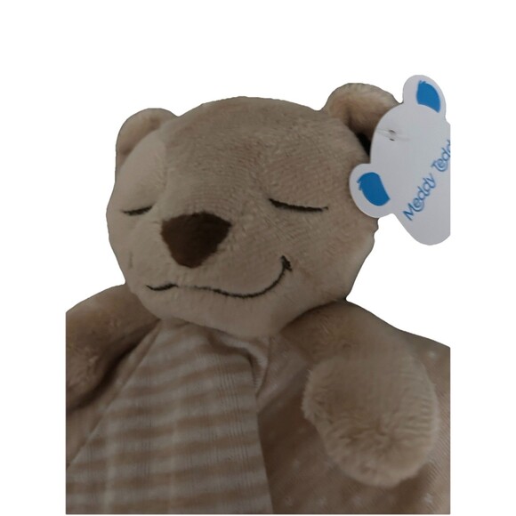 Meddy Teddy Brown Bear Lovey Ribbed Plush Baby Toy Doll Security Blanket - Picture 4 of 16